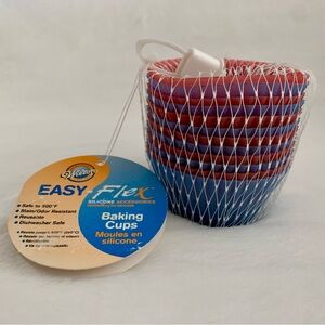 NEW Vintage Wilton Easy Flex Silicone 2-Inch Reusable Baking Cups, 12 Count Home